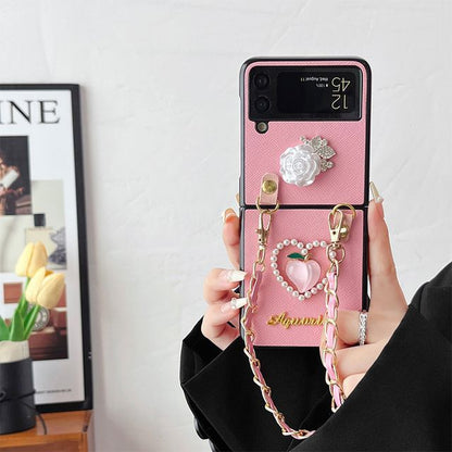 Floral Peach Phone Case - Samsung Flip