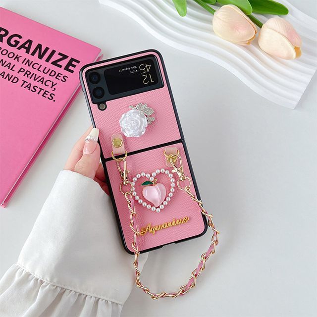 Floral Peach Phone Case - Samsung Flip