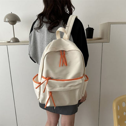 Contrast Trim Backpack