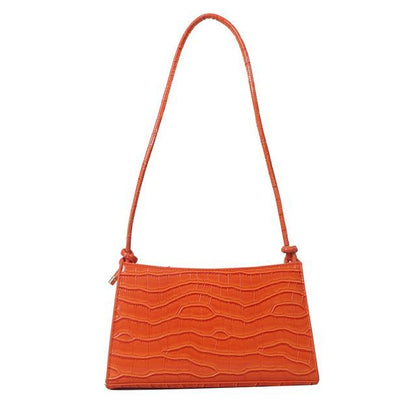 Crocodile Grain Shoulder Bag