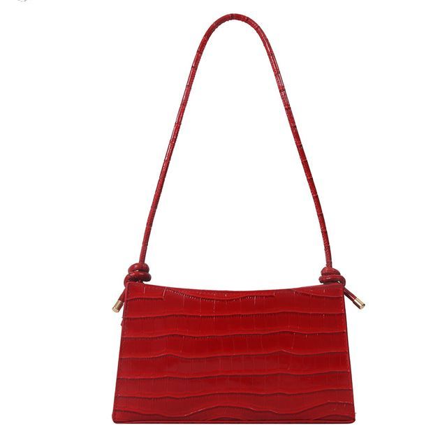 Crocodile Grain Shoulder Bag