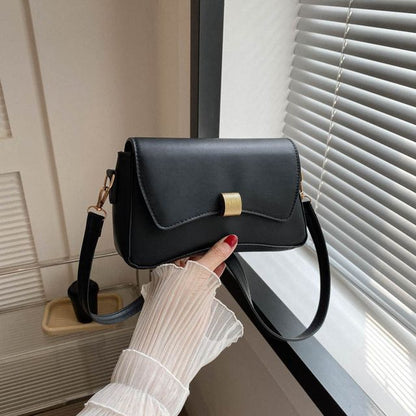 Plain Flap Shoulder Bag