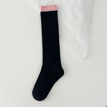 Two Tone Ribbed Socks