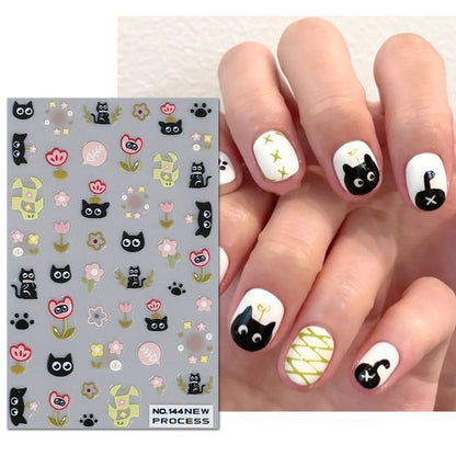 Cat Nail Art Stickers