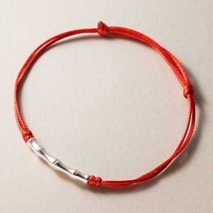 Bamboo Sterling Silver Cord Bracelet