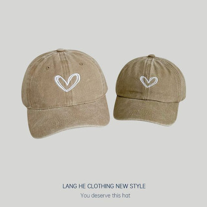 Heart Embroidery Cap