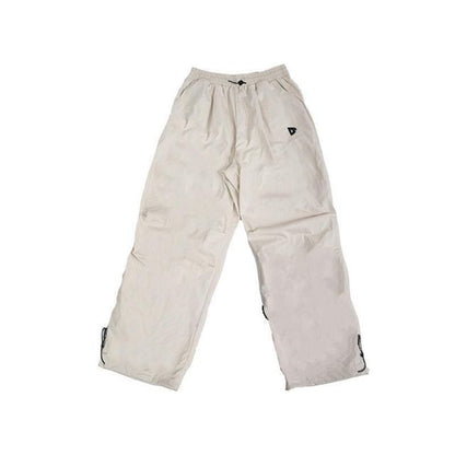 Low Waist Plain Loose-Fit Wide-Leg Cargo Pants