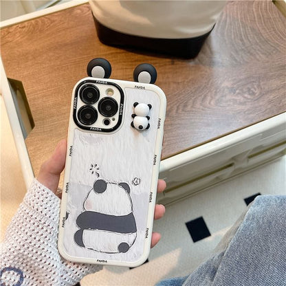 Panda Phone Case - iPhone 14 Pro Max / 14 Pro / 14 Plus / 14 / 13 Pro Max / 13 Pro / 13 / 13 mini / 12 Pro Max / 12 Pro / 12 / 12 mini / 11 Pro Max / 11 Pro / 11 / SE / XS Max / XS / XR / X