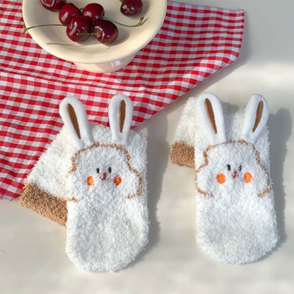 Rabbit Print Fluffy Socks