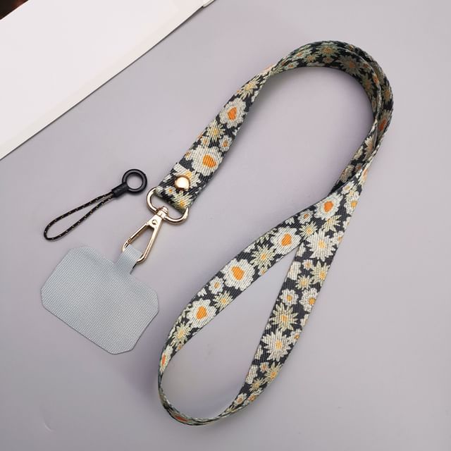 Print Canvas Phone Lanyard with Lanyard Pad