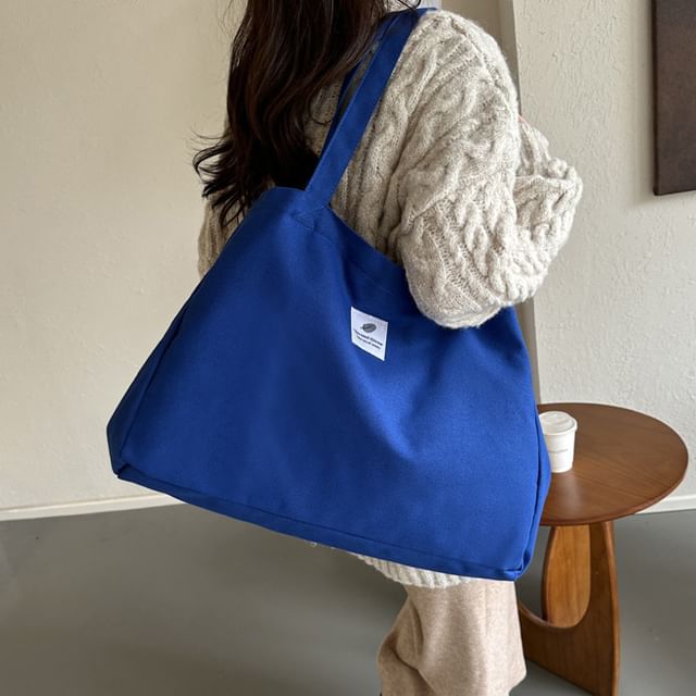 Plain Label Applique Tote Bag