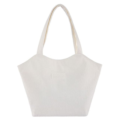 Corduroy Label Applique Tote Bag