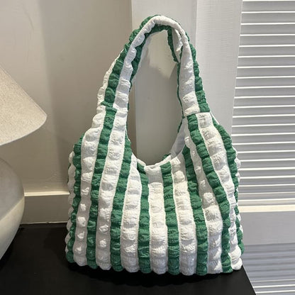 Plain Shirred Tote Bag