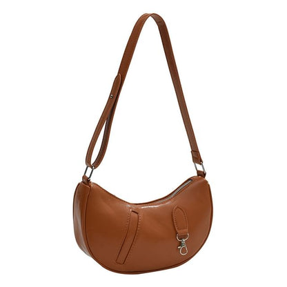 Panel Faux Leather Shoulder Bag