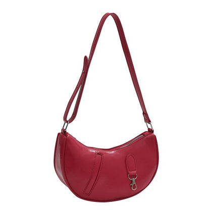 Panel Faux Leather Shoulder Bag