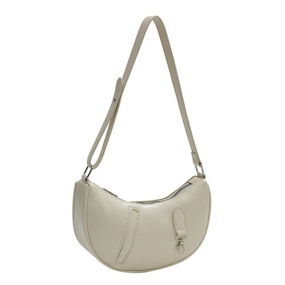 Panel Faux Leather Shoulder Bag