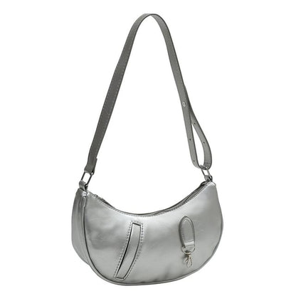 Panel Faux Leather Shoulder Bag