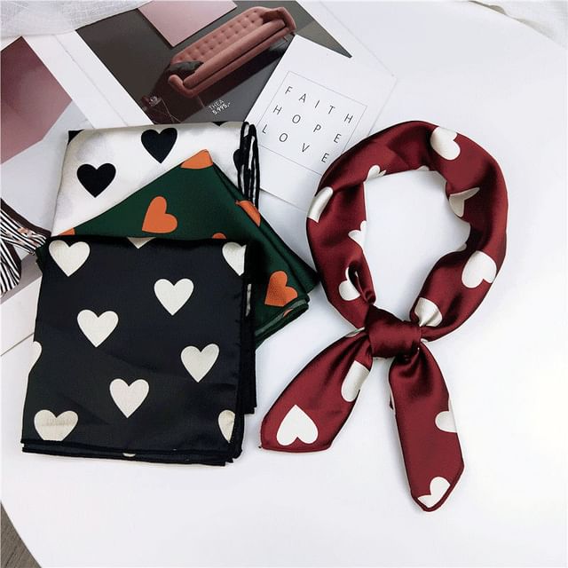 Heart Print Neckerchief