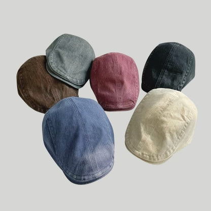 Plain Distressed Newsboy Cap