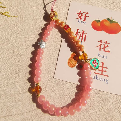 Floral Bead Phone Strap