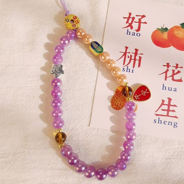 Floral Bead Phone Strap