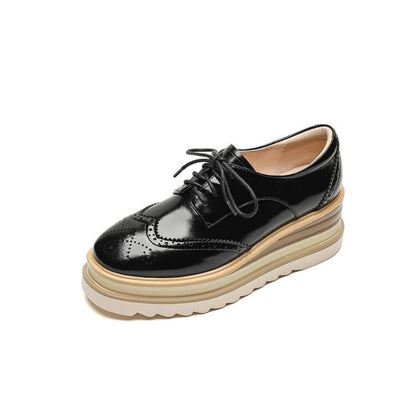 Platform Brogue Derby Shoes