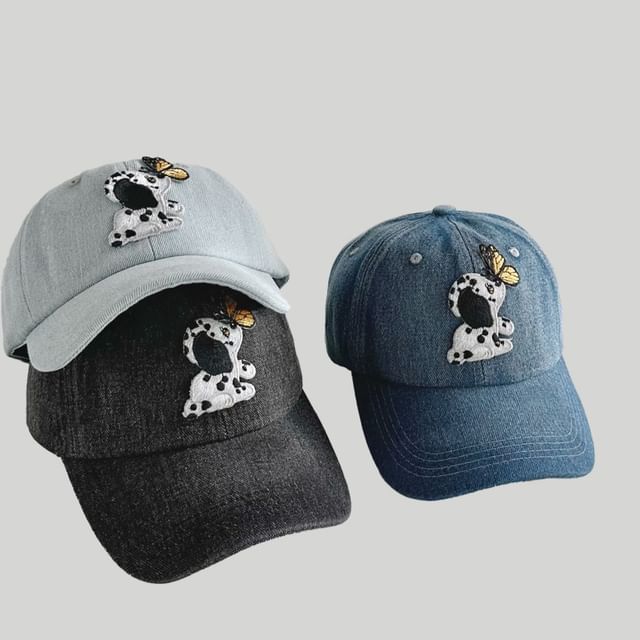 Dog Applique Baseball Cap