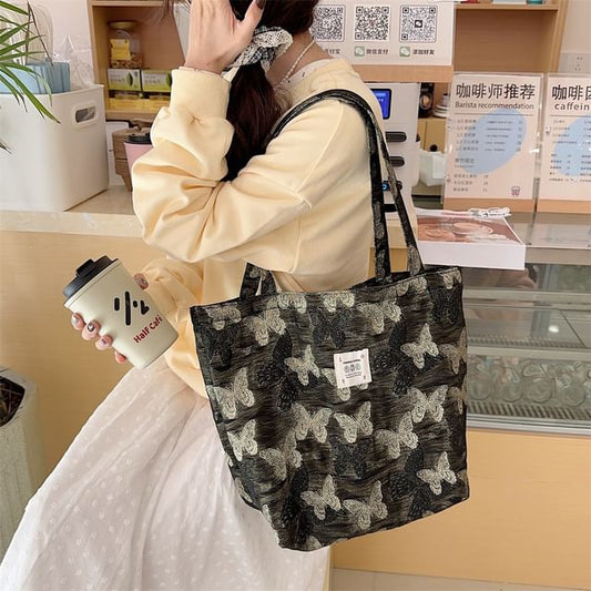 Butterfly Print Tote Bag / Shopping Bag / Pouch