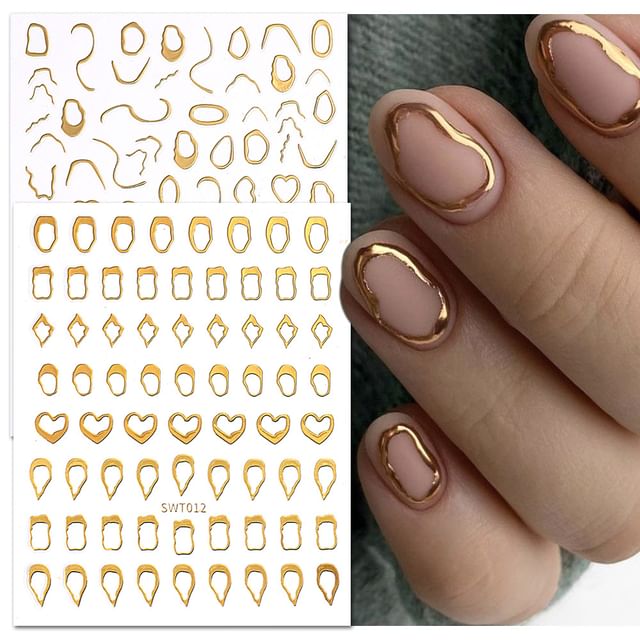 Metallic Nail Art Stickers