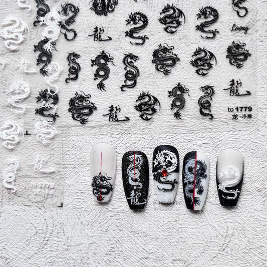 Chinese Dragon Nail Art Stickers