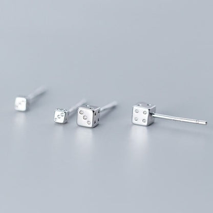 Dice S925 Sterling Silver Stud Earring (Various Designs)