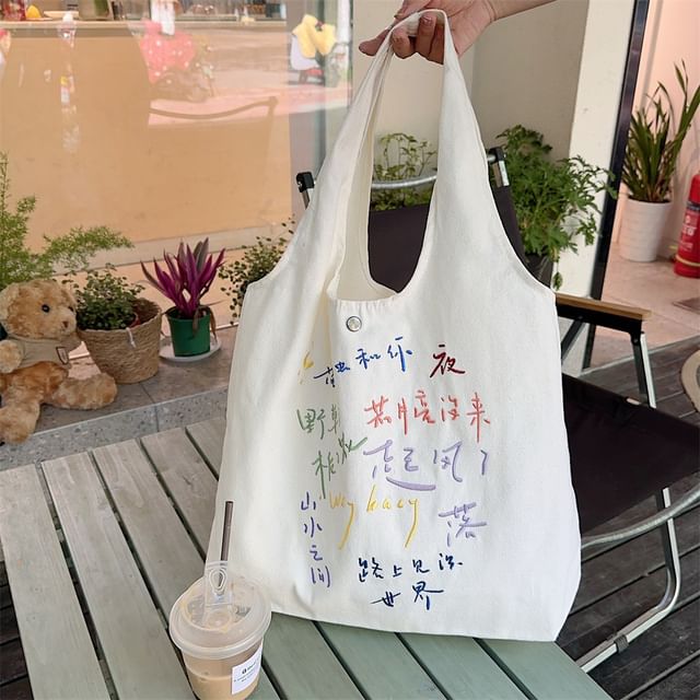 Embroidered Tote Bag