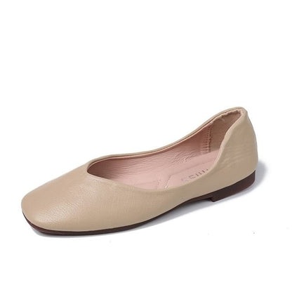 Square-Toe Plain Flats