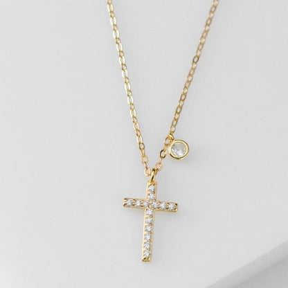 Rhinestone Cross Necklace