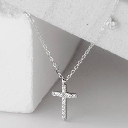 Rhinestone Cross Necklace