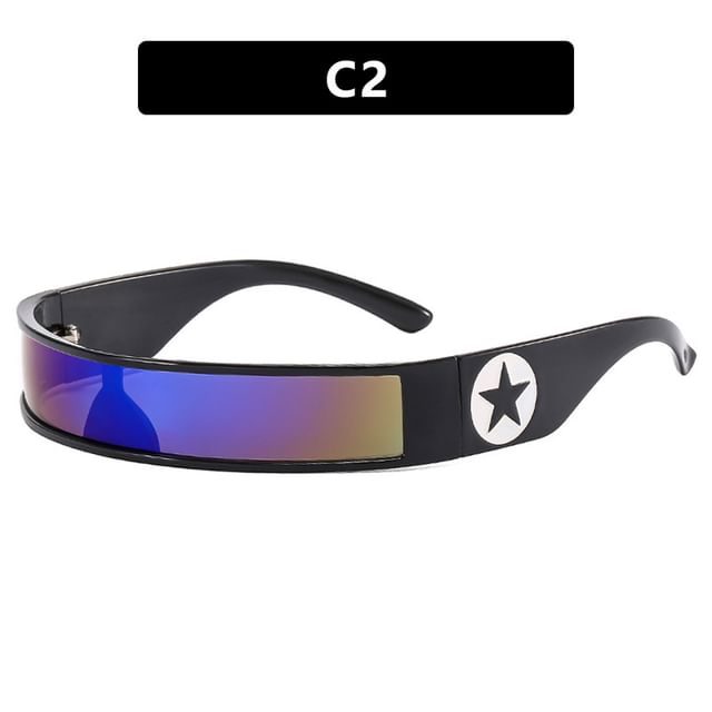 Y3K Futuristic Star Sunglasses