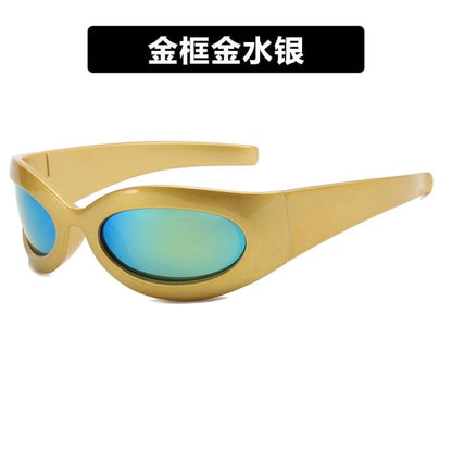 Thick Rimmed Oval Sunglasses