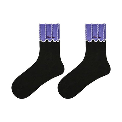 Two Tone Crew Socks