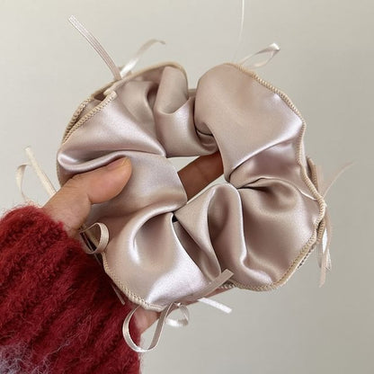 Plain Bow Accent Scrunchie