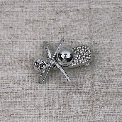 Bow Accent Alloy Hair Clip