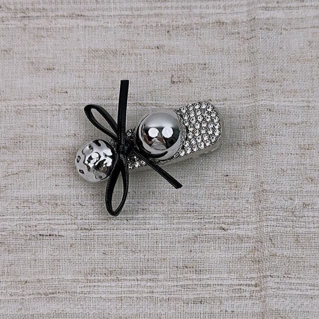 Bow Accent Alloy Hair Clip