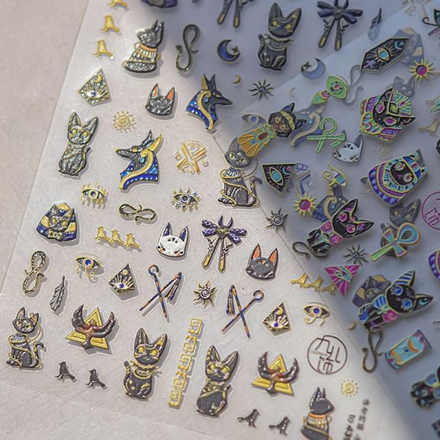 Pharaoh Nail Art Stickers