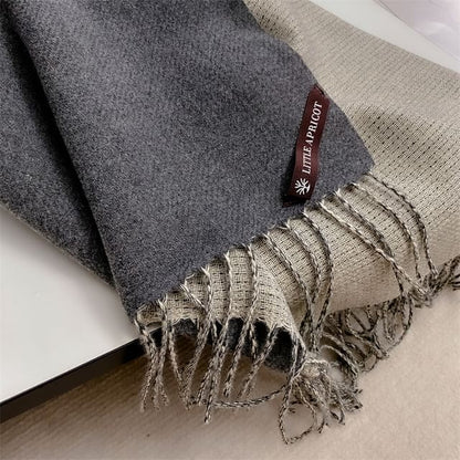 Two Tone Fringed Scarf