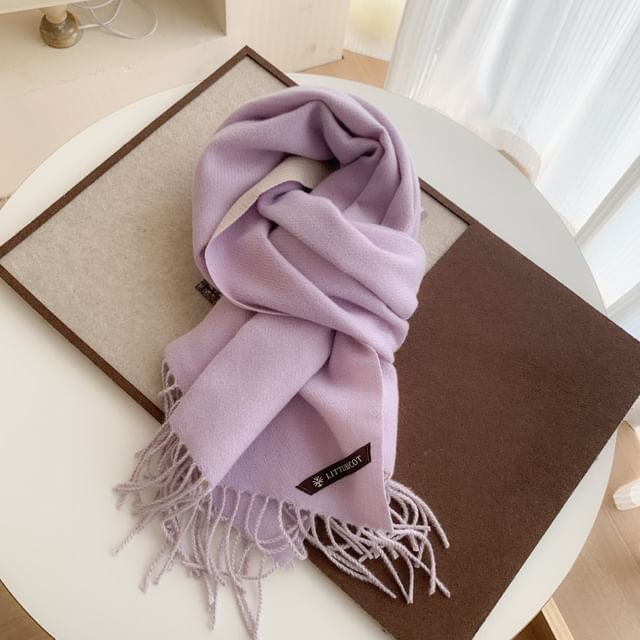 Two Tone Fringed Scarf