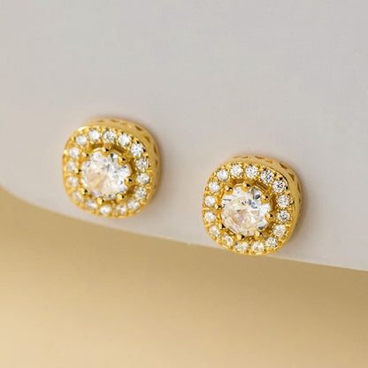 925 Sterling Silver Rhinestone Stud Earring