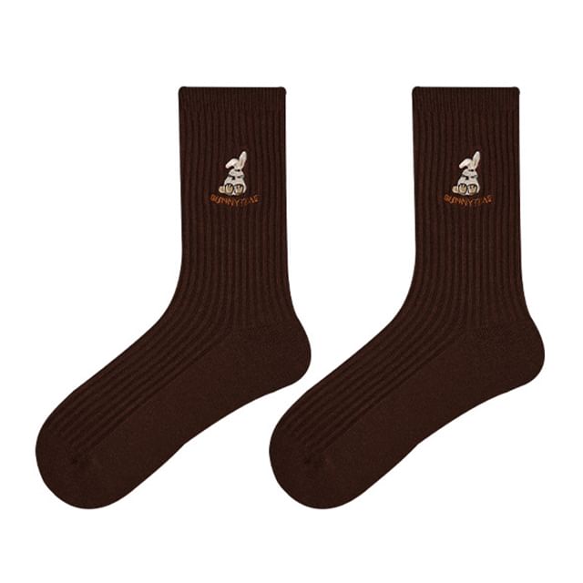 Embroidered Short Socks