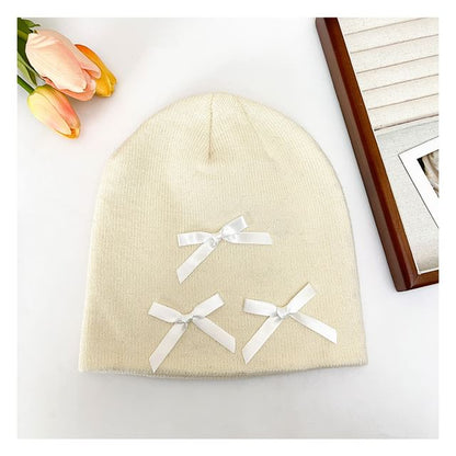 Ribbon Accent Beanie