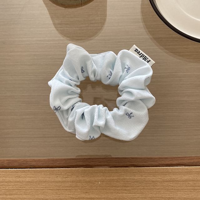 Bow / Floral Print Scrunchie