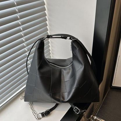 Chain Strap Faux Leather Backpack