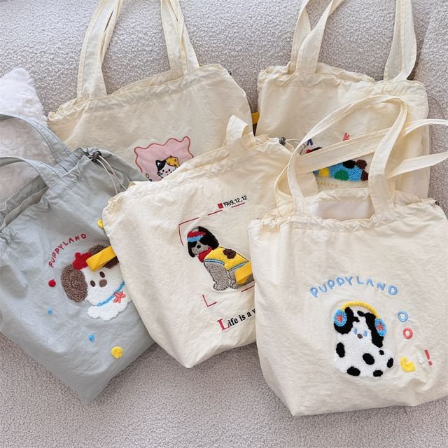 Cartoon Drawstring Shopper Bag